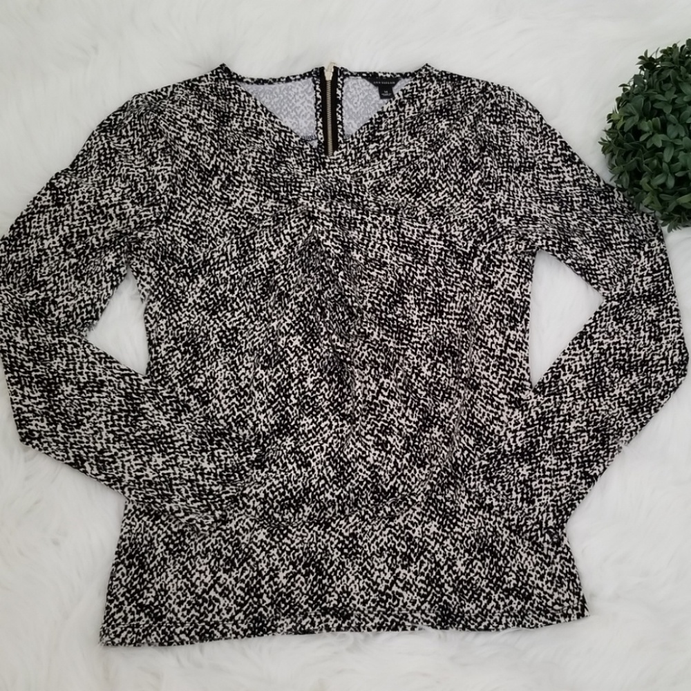 An Taylor Animal Print Stretch Womens Shirt Medium